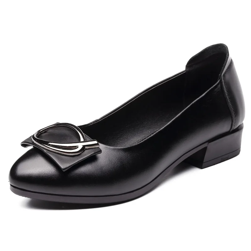 Women black round toe soft leather high heels 3.5cm heels fashion women shoes comfortable shoes
Women black round toe soft leather high heels 3.5cm heels fashion women shoes comfortable shoes