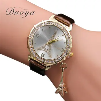 Luxury Women Watches Ladies The Eiffel Tower Rhinestone Pendant Quartz Watch Clock Bracelet Dress Watch relogios feminino #D 
Luxury Women Watches Ladies The Eiffel Tower Rhinestone Pendant Quartz Watch Clock Bracelet Dress Watch relogios feminino #D