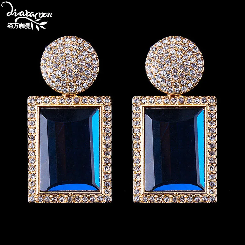 Dvacaman Hot Long Rectangle Crystal Dangle Earrings Women Handmade Rhinestone Drop Earrings Wedding Party Statement Jewelry AK41
Dvacaman Hot Long Rectangle Crystal Dangle Earrings Women Handmade Rhinestone Drop Earrings Wedding Party Statement Jewelry AK41