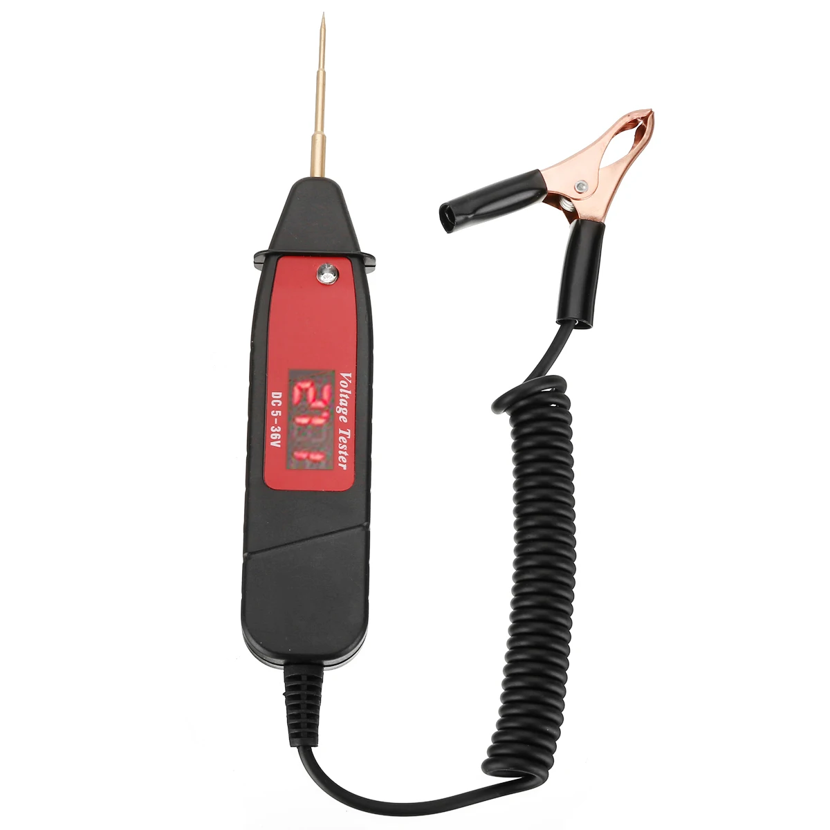 1pc 1.65m 5-36V Car Digital LCD Electric Voltage Test Pen Professional Automotive Tester Pencil Detector Tool With LED Light