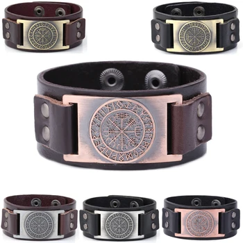 5PCS Viking Lunavin Amulet Leather Bracelet Viking Compass Metal Viking Men Leather Vintage Retro Bangle Jewelry
5PCS Viking Lunavin Amulet Leather Bracelet Viking Compass Metal Viking Men Leather Vintage Retro Bangle Jewelry