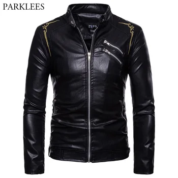 Mens Hipster Embroidery Motorcycle Jackets Coats 2018 Autumn New Windproof PU Faux Leather Zipper Jacket Men Jaqueta Masculina
Mens Hipster Embroidery Motorcycle Jackets Coats 2018 Autumn New Windproof PU Faux Leather Zipper Jacket Men Jaqueta Masculina