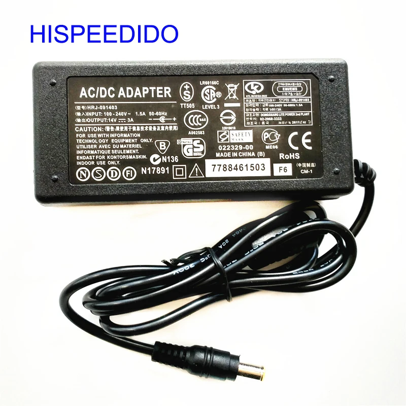 HISPEEDIDO PSW 14V 2.14A 3A AC Adapter Desktop Charger For Samsung S24B370H S23B370H S27B370H S22B150N S19B150N LCD LED Monitor
HISPEEDIDO PSW 14V 2.14A 3A AC Adapter Desktop Charger For Samsung S24B370H S23B370H S27B370H S22B150N S19B150N LCD LED Monitor