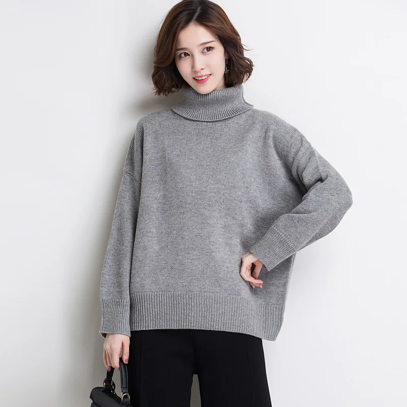 High Quality Turtleneck Sweater Women Winter thick Pullover Solid Knitted Sweater Tops for Women Autumn Female oversized Sweater
High Quality Turtleneck Sweater Women Winter thick Pullover Solid Knitted Sweater Tops for Women Autumn Female oversized Sweater