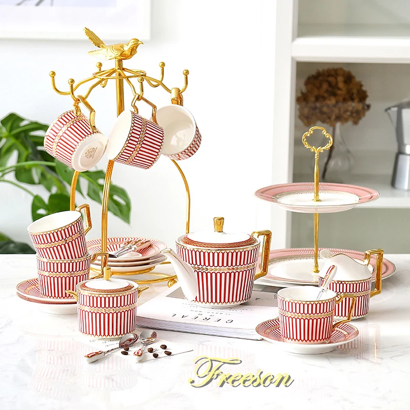 

Noble Bone China Coffee Set Gold Porcelain Tea Set Luxury Pot Cup Ceramic Mug Sugar Bowl Creamer Teapot Milk Jug Coffeeware