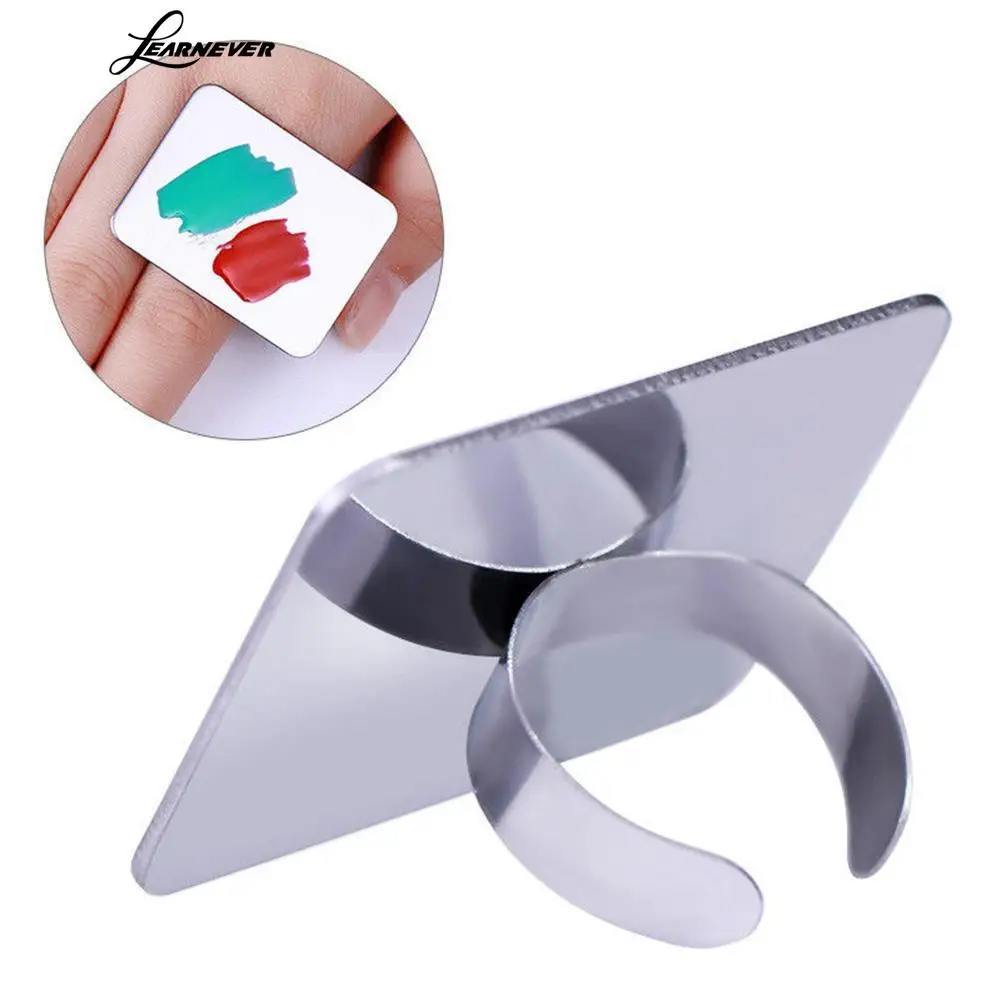LEARNEVER 1pc Finger Ring Color Palette Make up Cream Foundation Mixing Palette Cosmetic Make up Tool Stainless Steel Plate
LEARNEVER 1pc Finger Ring Color Palette Make up Cream Foundation Mixing Palette Cosmetic Make up Tool Stainless Steel Plate