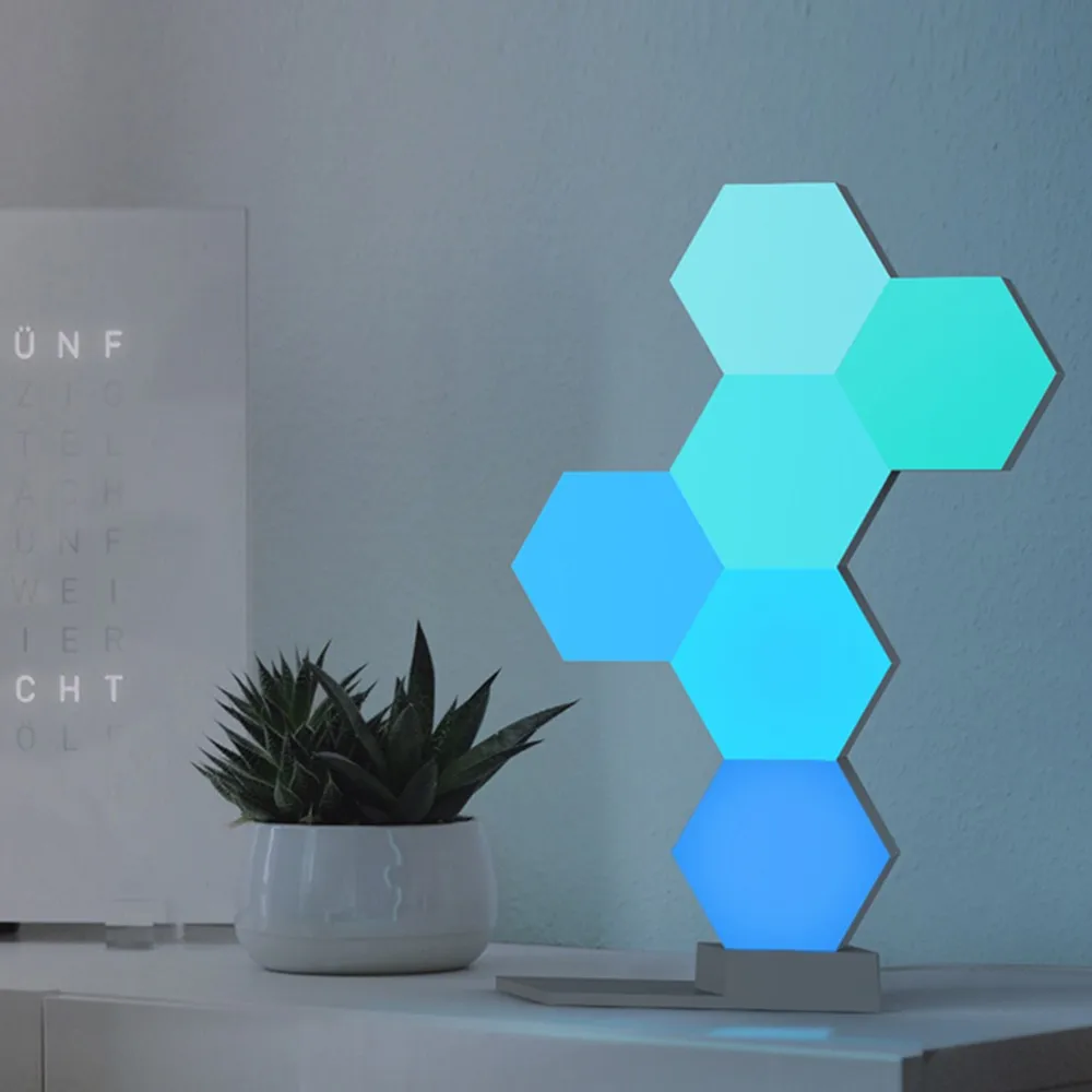 10pcs/set Colorful Quantum Lamp Creative Geometry Assembly LED Night Light Smart APP Control Touch Hexagonal Lamp Modular Light
10pcs/set Colorful Quantum Lamp Creative Geometry Assembly LED Night Light Smart APP Control Touch Hexagonal Lamp Modular Light