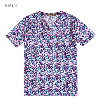 

Veterinary Print Cartoon medical clothings for slim fit uniforme enfermera uniformes clinicos mujer dental spa salon workwear