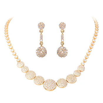 New Design Champagne Gold Color Round Austria AAA Crystal Luxury Romantic Jewelry Set for Women Necklace Earrings Sets GLN0128
New Design Champagne Gold Color Round Austria AAA Crystal Luxury Romantic Jewelry Set for Women Necklace Earrings Sets GLN0128