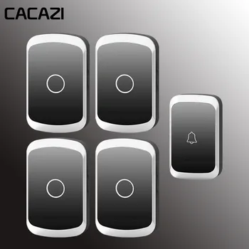 CACAZI Wireless Doorbell Waterproof 1 Battery Button 4 Receiver 300M Remote LED Home Cordless Bell EU Plug 36 Chimes 4 Volume
CACAZI Wireless Doorbell Waterproof 1 Battery Button 4 Receiver 300M Remote LED Home Cordless Bell EU Plug 36 Chimes 4 Volume