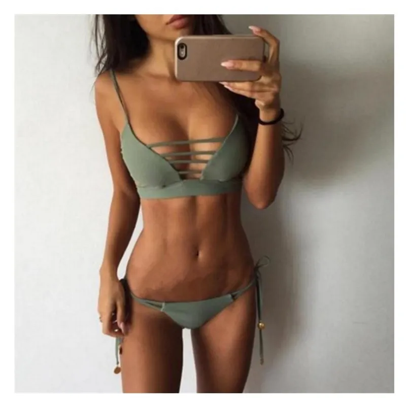 5 Colours Low Waist Sexy Bikini Swimsuit Solid Bandage Hot Sale Swimwear Women Thong Two Pieces Swimming Suit Fashion Beachwear
5 Colours Low Waist Sexy Bikini Swimsuit Solid Bandage Hot Sale Swimwear Women Thong Two Pieces Swimming Suit Fashion Beachwear