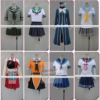 

Kantai Collection KanColle Akagi Kaga Admiral Kantai Hibiki Female and Male Characters Cosplay Costume,Customized Accepted