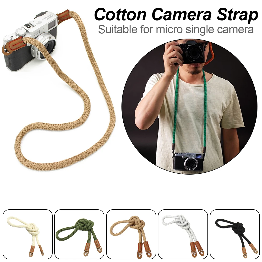 Centechia Universal Camera Elegant Cotton Tape Strap Neck Shoulder Carrying General Belt 75 100cm For Leica Canon Fuji Nikon
Centechia Universal Camera Elegant Cotton Tape Strap Neck Shoulder Carrying General Belt 75 100cm For Leica Canon Fuji Nikon