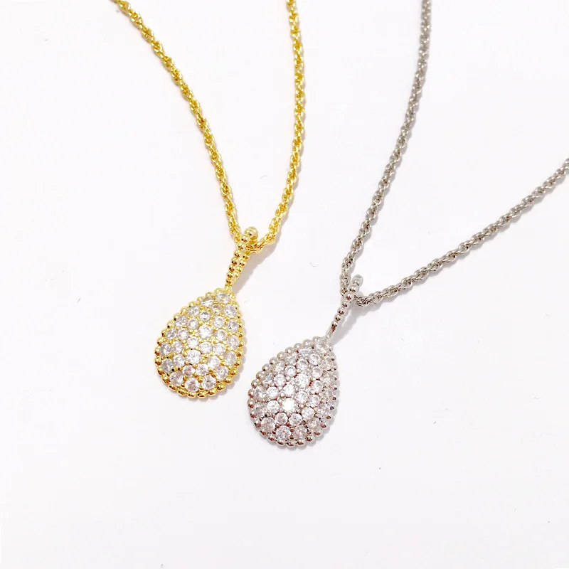 Hot fashion copper plated gold jewelry water drop filled zircon beads necklace three colors necklaces for women love gift
Hot fashion copper plated gold jewelry water drop filled zircon beads necklace three colors necklaces for women love gift