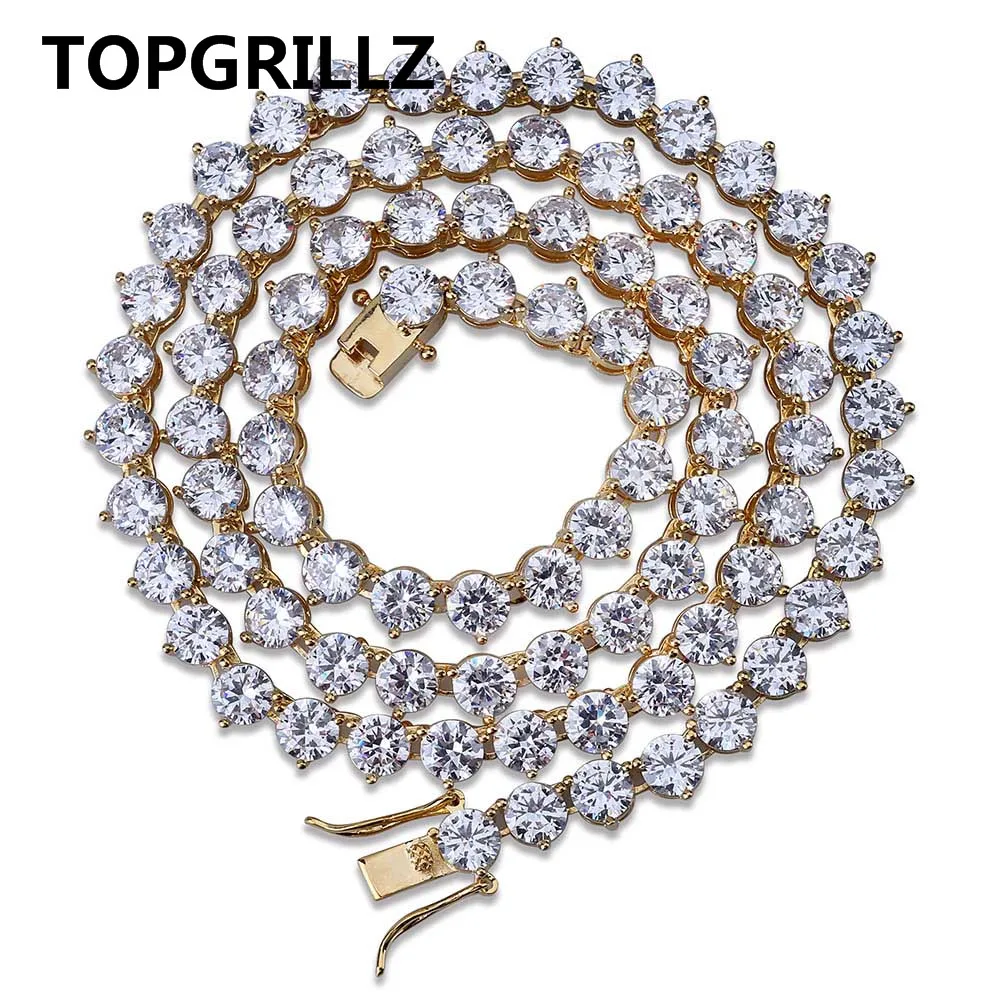TOPGRILLZ Men's Hip Hop Iced Out 3 Prong Tennis Chain 1 Row Necklaces Hip Hop Silver/Gold Color CZ Jewelry Gifts
TOPGRILLZ Men's Hip Hop Iced Out 3 Prong Tennis Chain 1 Row Necklaces Hip Hop Silver/Gold Color CZ Jewelry Gifts