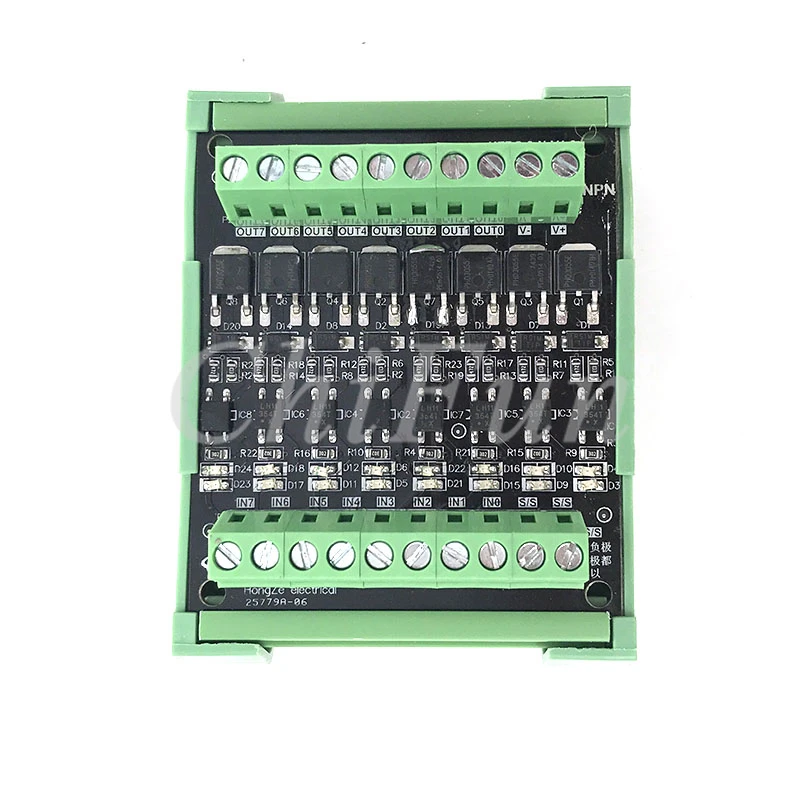 8 way NPN/PNP board PLC, output power amplifying relay, IO isolation board, electromagnetic valve drive
8 way NPN/PNP board PLC, output power amplifying relay, IO isolation board, electromagnetic valve drive