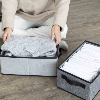 Foldable Clothes Storage Box Clothes Underwear Organizer Linen Cotton Fabric Sweaters Socks Box Closet Wardrobe Drawer Organizer
Foldable Clothes Storage Box Clothes Underwear Organizer Linen Cotton Fabric Sweaters Socks Box Closet Wardrobe Drawer Organizer