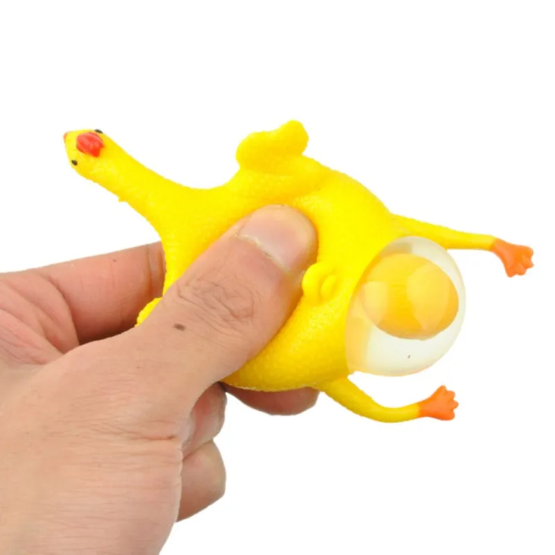 

Anti Stress Novelty Funny Gadgets Toys Squeeze Chicken Egg Laying Chickens Party Prank Joke Toys Decompression Fun Toys
