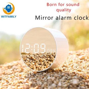 Portable Bluetooth Wireless LED Digital Alarm Clock Electronic Mirror LCD Display Snooze Speaker Home Desktop Clock Despertador
Portable Bluetooth Wireless LED Digital Alarm Clock Electronic Mirror LCD Display Snooze Speaker Home Desktop Clock Despertador