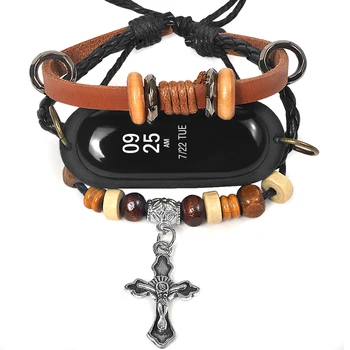 Vintage Leather Beading Bracelet Strap Weave Braided Smart Watch Replacement Watch Straps Band For Xiaomi Mi Band 3 Accessories
Vintage Leather Beading Bracelet Strap Weave Braided Smart Watch Replacement Watch Straps Band For Xiaomi Mi Band 3 Accessories