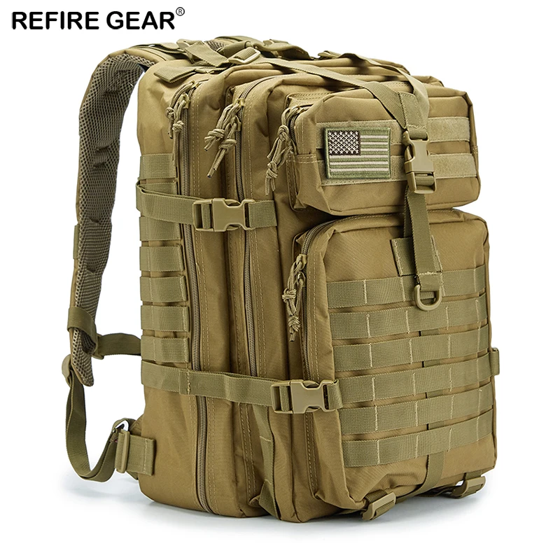 Refire Gear Outdoor Tactical Pack Backpack Large-Capacity Army Waterproof Bag Hike Camping Hunting Fishing Bag 42cm*32cm*29cm
Refire Gear Outdoor Tactical Pack Backpack Large-Capacity Army Waterproof Bag Hike Camping Hunting Fishing Bag 42cm*32cm*29cm