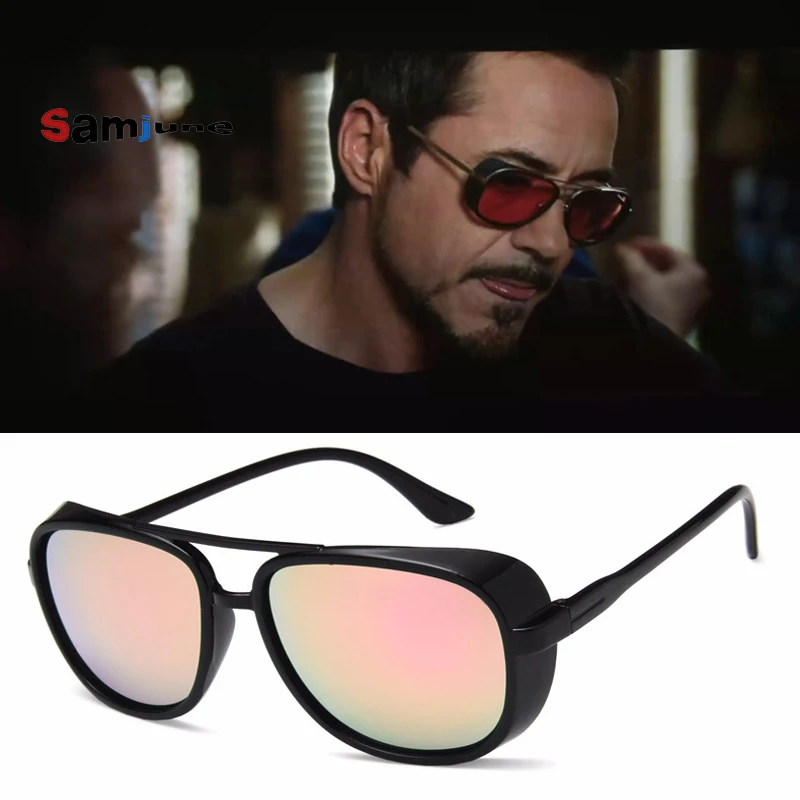 Samjune Iron Man 3 plastic TONY stark Sunglasses Men Rossi Coating retro Vintage Designer Steampunk Sun glasses Oculos Masculino
Samjune Iron Man 3 plastic TONY stark Sunglasses Men Rossi Coating retro Vintage Designer Steampunk Sun glasses Oculos Masculino
