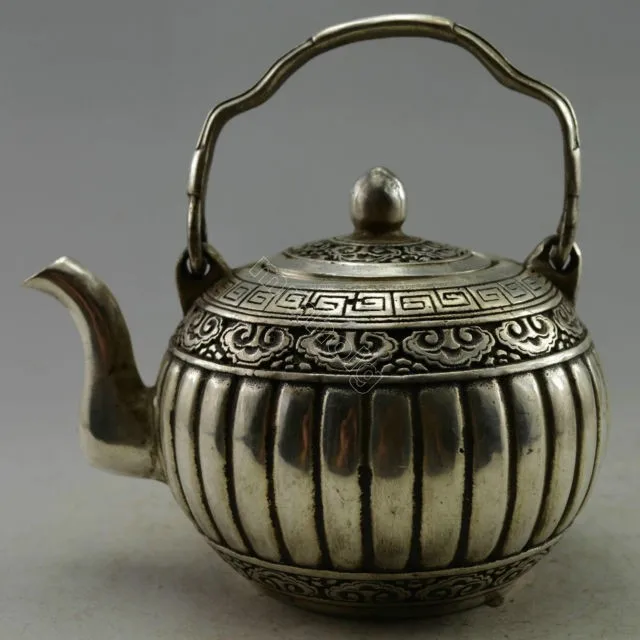 decoration white Copper silver factory outlets laborate Chinese Old Handwork Tibetan silver Pumpkin auspicious Teapot
decoration white Copper silver factory outlets laborate Chinese Old Handwork Tibetan silver Pumpkin auspicious Teapot