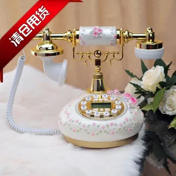 The new European antique telephone telephone landline telephone White Retro stereo flower garden phone
The new European antique telephone telephone landline telephone White Retro stereo flower garden phone