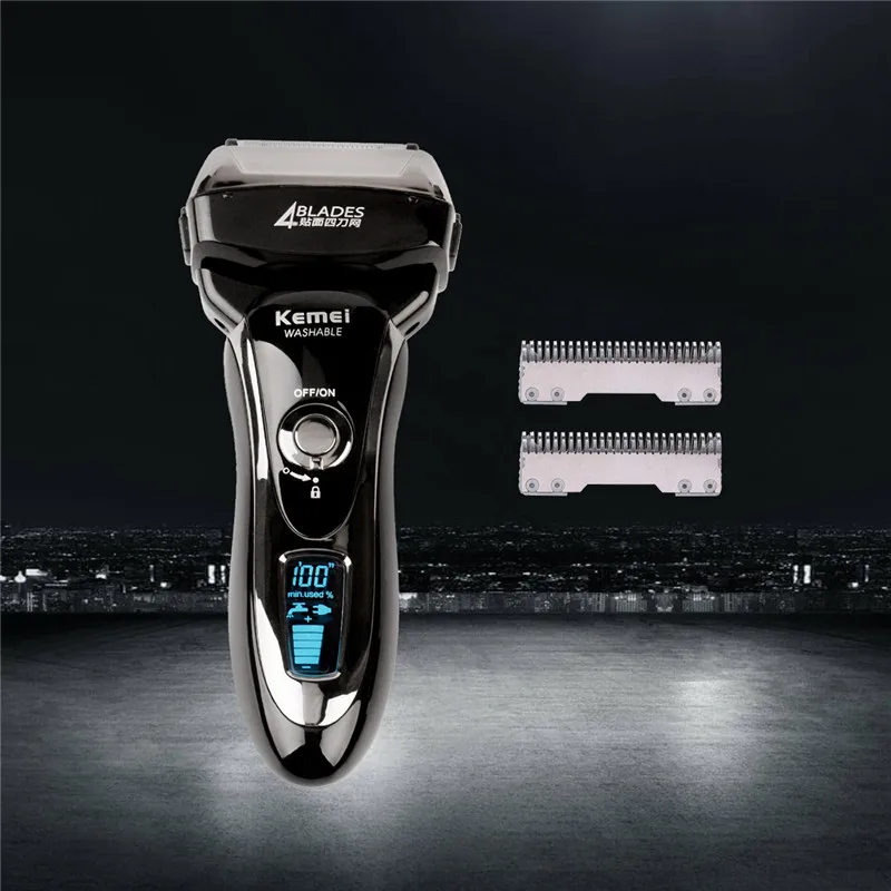 Electric Shaver Razor Reciprocating Four Blade Head Razor Men Machine Shaving LCD Display barbeador eletrico+Blade
Electric Shaver Razor Reciprocating Four Blade Head Razor Men Machine Shaving LCD Display barbeador eletrico+Blade