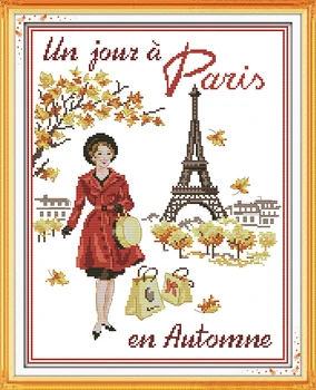 New Paris in the autumn cotton scenery decor Cross Stitch kits 14ct white 11ct print embroidery DIY handmade needlework wall
New Paris in the autumn cotton scenery decor Cross Stitch kits 14ct white 11ct print embroidery DIY handmade needlework wall