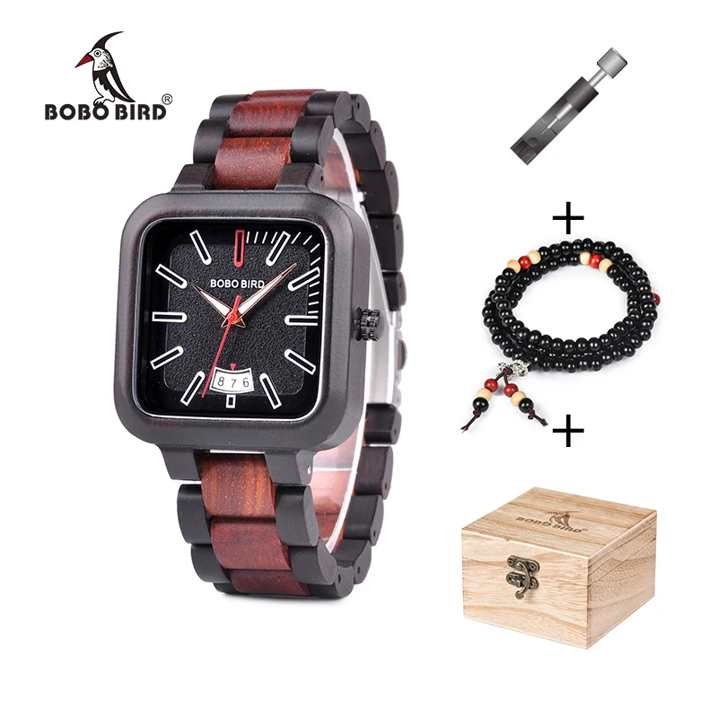 BOBO BIRD Wooden Watch Men Stylish Quartz Watches Relogio masculino Timepieces Chronograph Date Display With Box Bead Bracelet
BOBO BIRD Wooden Watch Men Stylish Quartz Watches Relogio masculino Timepieces Chronograph Date Display With Box Bead Bracelet