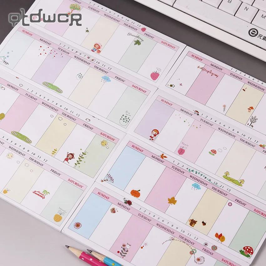 1PC Weekly Plan Office Stationery Sticky Notes Korea Style Sticker Bookmark Point It Marker Memo Sticker Papers
1PC Weekly Plan Office Stationery Sticky Notes Korea Style Sticker Bookmark Point It Marker Memo Sticker Papers