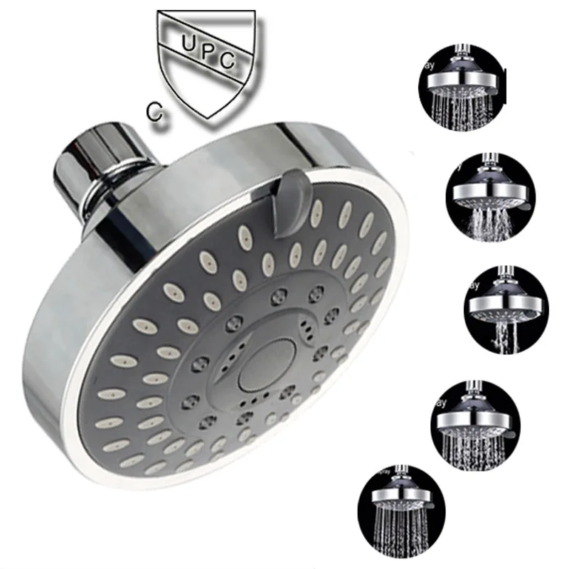 High Pressure Shower Head 4' Anti leak Anti clog 5 Function Chrome Showerhead Adjustable Metal Swivel Ball Joint with Filter
High Pressure Shower Head 4' Anti leak Anti clog 5 Function Chrome Showerhead Adjustable Metal Swivel Ball Joint with Filter