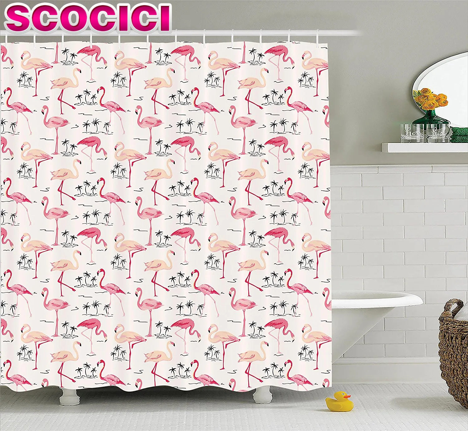 Flamingo Decor Shower Curtain Set Elegant Flamingos in Vintage Style Illustration Love Romantic Animals Art Print Bathroom Acces
Flamingo Decor Shower Curtain Set Elegant Flamingos in Vintage Style Illustration Love Romantic Animals Art Print Bathroom Acces