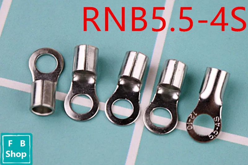 uxcell 5 Pcs Insulated Wire Connector Ring Crimp Terminal Blue 14-16AWG M4