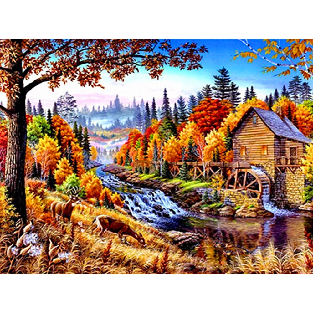 LI LOYE 5D Diamond Embroidery Waterwheel hut Full Round Drill Natural Scenery Diamond Painting Cross Stitch Mosaic Picture RT512
LI LOYE 5D Diamond Embroidery Waterwheel hut Full Round Drill Natural Scenery Diamond Painting Cross Stitch Mosaic Picture RT512