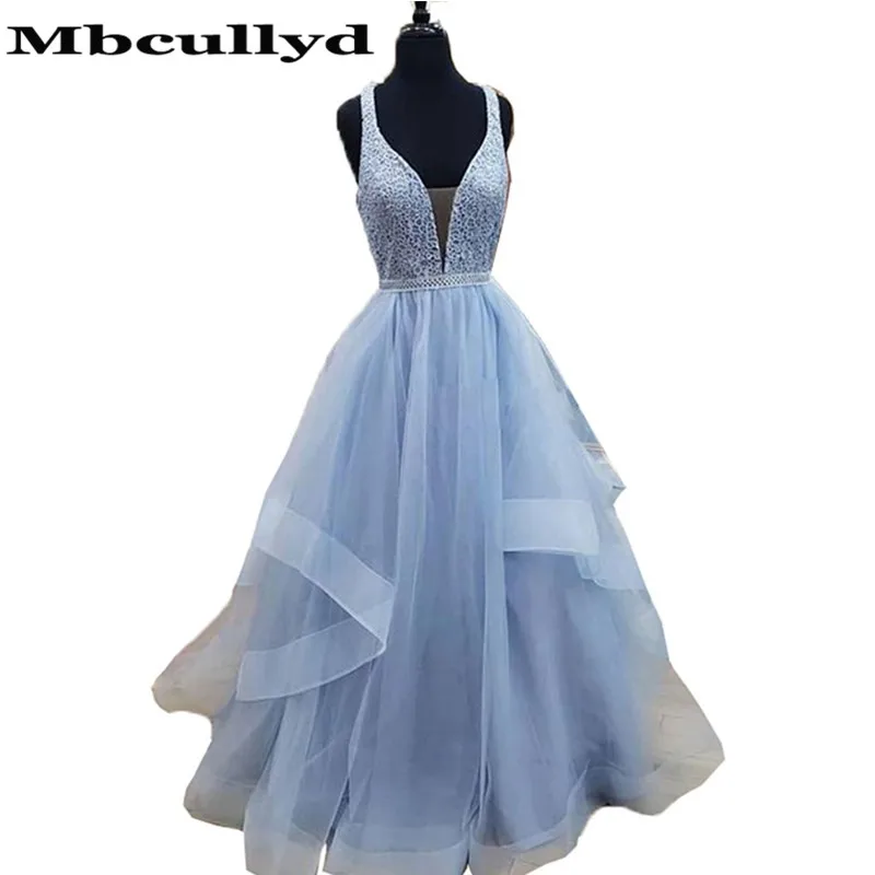 Mbcullyd Light Blue Prom Dresses 2019 Sheer Lace Appliques Long Floor Length Evening Dress Party For Women vestidos de fiesta
Mbcullyd Light Blue Prom Dresses 2019 Sheer Lace Appliques Long Floor Length Evening Dress Party For Women vestidos de fiesta