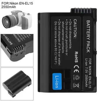 7.0V 2550mAh EN-EL15 ENEL15 EN EL15 Li-ion Rechargeable Decoded Camera Battery for Nikon DSLR D600 D810 D7000 D7100 D7200 V1
7.0V 2550mAh EN-EL15 ENEL15 EN EL15 Li-ion Rechargeable Decoded Camera Battery for Nikon DSLR D600 D810 D7000 D7100 D7200 V1