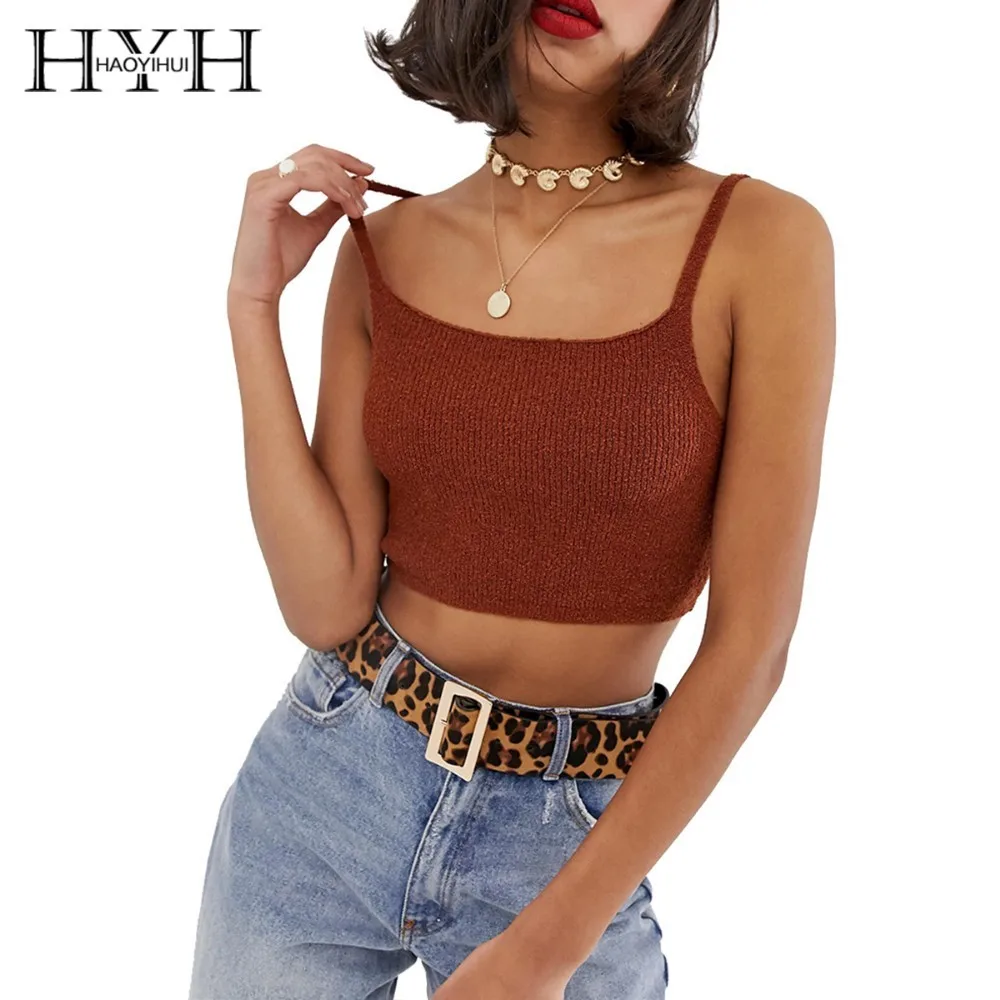 HYH Haoyihui Taking Snapshots Condole Belt Knitting Brief Paragraph Midriff Femme Knit Vest In Natural Look Yarn Sweater
HYH Haoyihui Taking Snapshots Condole Belt Knitting Brief Paragraph Midriff Femme Knit Vest In Natural Look Yarn Sweater