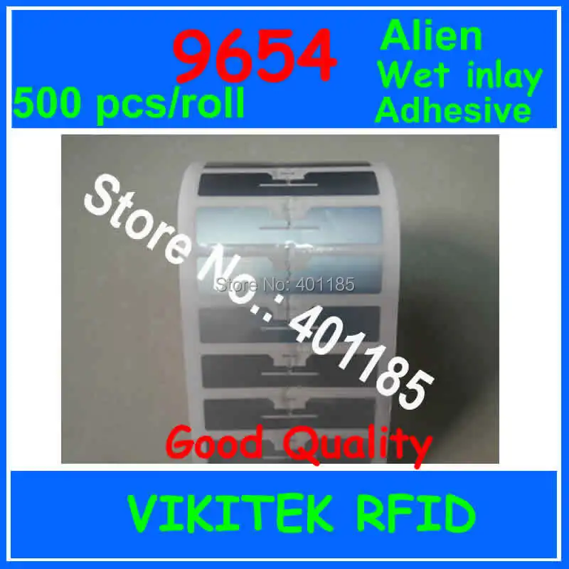 Alien authoried 500pcs per roll 9654 UHF RFID wet inlay glue adhesive 860-960MHZ Higgs3 EPC C1G2 ISO18000-6C used RFID tag label
Alien authoried 500pcs per roll 9654 UHF RFID wet inlay glue adhesive 860-960MHZ Higgs3 EPC C1G2 ISO18000-6C used RFID tag label