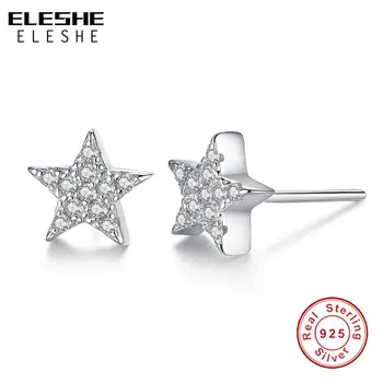ELESHE Newest 925 Sterling Silver Stud Earring For Women Jewelry Fashion Austrian Crystal Star Earrings Gift For Girls Kids Lady
ELESHE Newest 925 Sterling Silver Stud Earring For Women Jewelry Fashion Austrian Crystal Star Earrings Gift For Girls Kids Lady