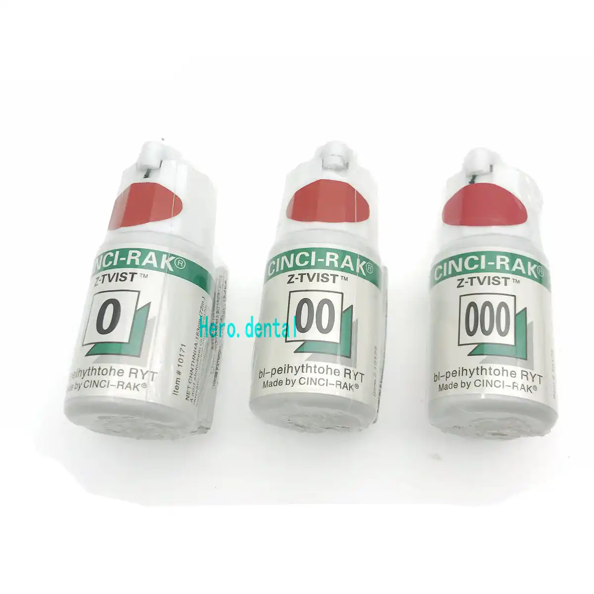 gingival retraction, 3 bottle dental thread disposable gingival retraction cord green