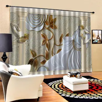 BJQ-1280(8) 150*166cm Trendy Living Room Bedroom Blackout Relief Prints Curtains Room 3d Curtain Window Drapes
BJQ-1280(8) 150*166cm Trendy Living Room Bedroom Blackout Relief Prints Curtains Room 3d Curtain Window Drapes