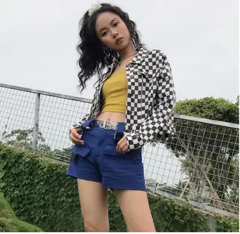 Checkerboard Plaid Jacket Women Casual Streetwear Short Cotton Coats Tumblr Girls' Crop Top Harajuku Checkered Cropped Jackets
Checkerboard Plaid Jacket Women Casual Streetwear Short Cotton Coats Tumblr Girls' Crop Top Harajuku Checkered Cropped Jackets