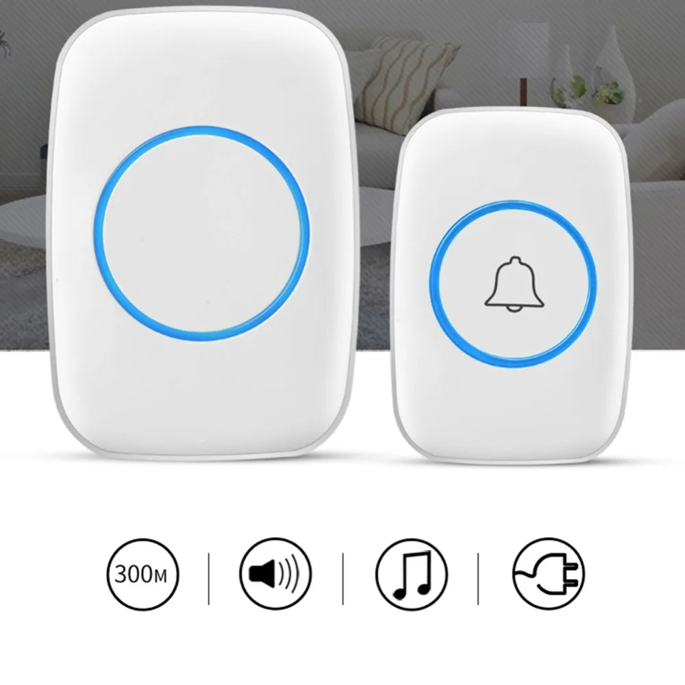 Hot New Home Welcome Doorbell Intelligent Wireless Doorbell Waterproof 300M Remote EU AU UK US Plug smart Door Bell Chime#292938
Hot New Home Welcome Doorbell Intelligent Wireless Doorbell Waterproof 300M Remote EU AU UK US Plug smart Door Bell Chime#292938