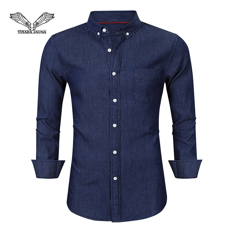 VISADA JAUNA 2019 New Large Size Men's Long Sleeve Denim Shirt Loose Casual Large Size Size M-3XL TLH57
VISADA JAUNA 2019 New Large Size Men's Long Sleeve Denim Shirt Loose Casual Large Size Size M-3XL TLH57