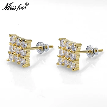 MISSFOX Hip-Hop 24K Gold Plated Men's Stud Earrings 3X3 Cubic Zirconia Diamond Jewelry Earrings Piercing Men Accessories Gifts
MISSFOX Hip-Hop 24K Gold Plated Men's Stud Earrings 3X3 Cubic Zirconia Diamond Jewelry Earrings Piercing Men Accessories Gifts