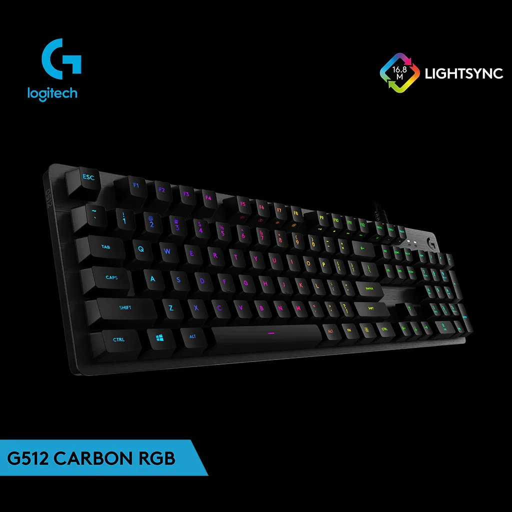 Mechanical Keyboard Logitech G512 multi device Bluetooth Keyboards Mute computer keyboard Carbon RGB Wired Gaming Backlight
Mechanical Keyboard Logitech G512 multi device Bluetooth Keyboards Mute computer keyboard Carbon RGB Wired Gaming Backlight
