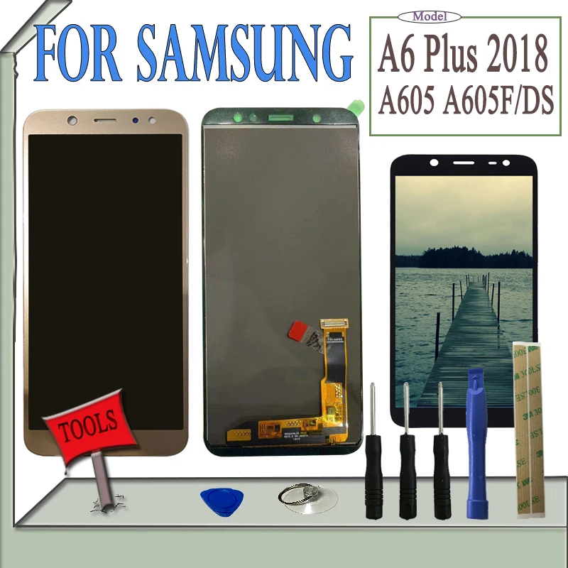 szHAIyu 6.0'' A605 LCD For Samsung Galaxy A6 Plus 2018 A605 A605F A605FN Screen LCD Display Touch screen Assembly With Tools
szHAIyu 6.0'' A605 LCD For Samsung Galaxy A6 Plus 2018 A605 A605F A605FN Screen LCD Display Touch screen Assembly With Tools