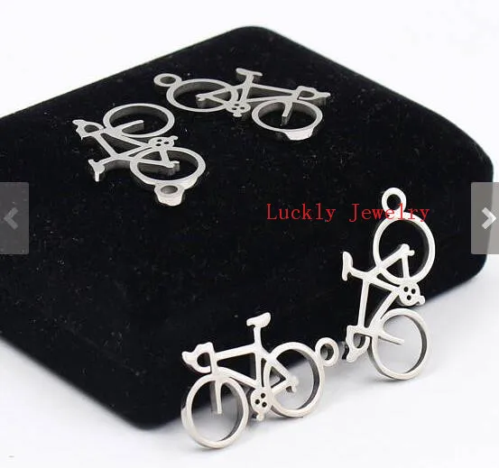 10pcs Lot 17*30mm Fashion bicycle Charms pendant stainless steel Silver Tone DIY Jewelry Finding
10pcs Lot 17*30mm Fashion bicycle Charms pendant stainless steel Silver Tone DIY Jewelry Finding